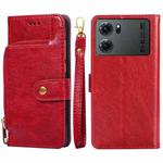 For OPPO K10 5G Zipper Bag Leather Phone Case(Red)