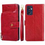 For OPPO Reno7 5G Global/Find X5 Lite Zipper Bag Leather Phone Case(Red)