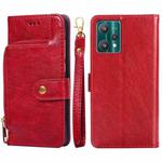 For OPPO Realme 9 Pro Zipper Bag Leather Phone Case(Red)