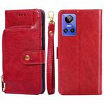 For OPPO Realme GT Neo 3 Zipper Bag Leather Phone Case(Red)