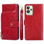For OPPO Realme GT2 Pro Zipper Bag Leather Phone Case(Red)