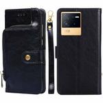 For vivo IQOO Neo6 5G Zipper Bag Leather Phone Case(Black)
