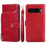 For Google Pixel 7 5G Zipper Bag Leather Phone Case(Red)