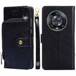 For Honor Magic4 Pro Zipper Bag Leather Phone Case(Black)