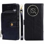 For Honor X30 Zipper Bag Leather Phone Case(Black)