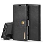 For Galaxy A71 DG.MING Crazy Horse Texture Flip Detachable Magnetic Leather Case with Holder & Card Slots & Wallet(Black)