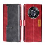 For Honor Magic4 Pro Contrast Color Side Buckle Leather Phone Case(Red + Black)