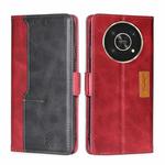 For Honor X30 Contrast Color Side Buckle Leather Phone Case(Red + Black)