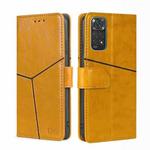 For Xiaomi Redmi Note 11 4G / Note 11S Geometric Stitching Horizontal Flip Leather Phone Case(Yellow)