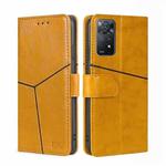 For Xiaomi Redmi Note11 Pro 4G / 5G Geometric Stitching Horizontal Flip Leather Phone Case(Yellow)