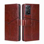 For Xiaomi Redmi Note11 Pro 4G / 5G Geometric Stitching Horizontal Flip Leather Phone Case(Dark Brown)