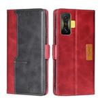 For Xiaomi Redmi K50 Gaming/Poco F4 GT Contrast Color Side Buckle Leather Phone Case(Red + Black)