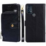 For TCL 20B Zipper Bag Leather Phone Case(Black)