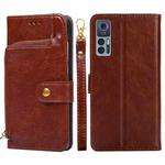 For TCL 30 5G/30 + 5G Zipper Bag Leather Phone Case(Brown)