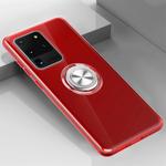 For Galaxy S20 Ultra Ultra-thin TPU Protective Case with 360 Degree Rotation Holder(Red)