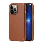 For iPhone 13 Pro Max DUX DUCIS NAPLES Series Genuine Leather MagSafe Magnetic Phone Case (Brown)