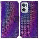 For OnePlus Nord CE 2 5G Colorful Magnetic Buckle Leather Phone Case(Purple)