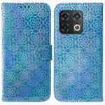 For OnePlus 10 Pro 5G Colorful Magnetic Buckle Leather Phone Case(Blue)