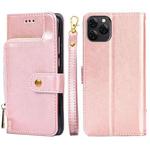 For Blackview A95 Zipper Bag Leather Phone Case(Rose Gold)
