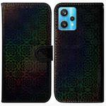 For OPPO Realme 9 Pro+ Colorful Magnetic Buckle Leather Phone Case(Black)
