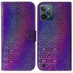 For OPPO Realme C31 Colorful Magnetic Buckle Leather Phone Case(Purple)