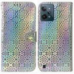 For OPPO Realme C31 Colorful Magnetic Buckle Leather Phone Case(Silver)