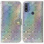 For Motorola Moto G Pure Colorful Magnetic Buckle Leather Phone Case(Silver)