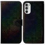 For Motorola Moto G52 Colorful Magnetic Buckle Leather Phone Case(Black)