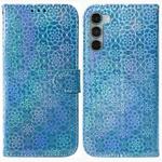 For Motorola Moto G200 5G / Edge S30 Colorful Magnetic Buckle Leather Phone Case(Blue)