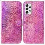 For Samsung Galaxy A53 5G Colorful Magnetic Buckle Leather Phone Case(Pink)