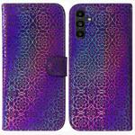 For Samsung Galaxy A13 5G Colorful Magnetic Buckle Leather Phone Case(Purple)