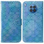 For Huawei nova 8i / Honor 50 Colorful Magnetic Buckle Leather Phone Case(Blue)