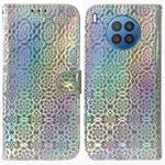 For Huawei nova 8i / Honor 50 Colorful Magnetic Buckle Leather Phone Case(Silver)