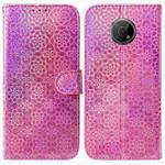 For Nokia G300 Colorful Magnetic Buckle Leather Phone Case(Pink)