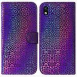 For Sony Xperia Ace III Colorful Magnetic Buckle Leather Phone Case(Purple)