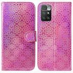 For Xiaomi Redmi 10 / 10 Prime Colorful Magnetic Buckle Leather Phone Case(Pink)