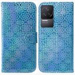 For Xiaomi Redmi K50 / K50 Pro Colorful Magnetic Buckle Leather Phone Case(Blue)