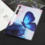 For Samsung Galaxy Tab S7+ / S7 FE / S8+ Painted TPU Tablet Case(Blue Butterfly)