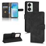 For OnePlus Nord 2T 5G Skin Feel Magnetic Flip Leather Phone Case(Black)