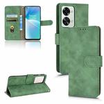 For OnePlus Nord 2T 5G Skin Feel Magnetic Flip Leather Phone Case(Green)