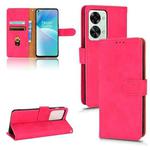 For OnePlus Nord 2T 5G Skin Feel Magnetic Flip Leather Phone Case(Rose Red)