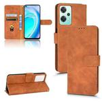 For OnePlus Nord CE 2 Lite 5G Skin Feel Magnetic Flip Leather Phone Case(Brown)