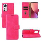 For Xiaomi 12 Lite Skin Feel Magnetic Flip Leather Phone Case(Rose Red)