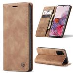 For Galaxy S20 Plus CaseMe Multifunctional Horizontal Flip Leather Case, with Card Slot & Holder & Wallet(Brown)