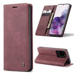 For Galaxy S20 Ultra CaseMe Multifunctional Horizontal Flip Leather Case, with Card Slot & Holder & Wallet(Wine Red)