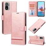 For Xiaomi Redmi Note 10 / 10S Classic Wallet Flip Leather Phone Case(Pink)