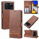 For Xiaomi Poco M4 Pro 4G Classic Wallet Flip Leather Phone Case(Brown)