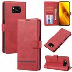 For Xiaomi Poco X3 NFC Classic Wallet Flip Leather Phone Case(Red)