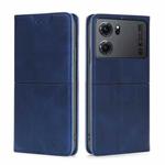 For OPPO K10 5G Cow Texture Magnetic Horizontal Flip Leather Phone Case(Blue)