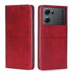 For OPPO K10 5G Cow Texture Magnetic Horizontal Flip Leather Phone Case(Red)